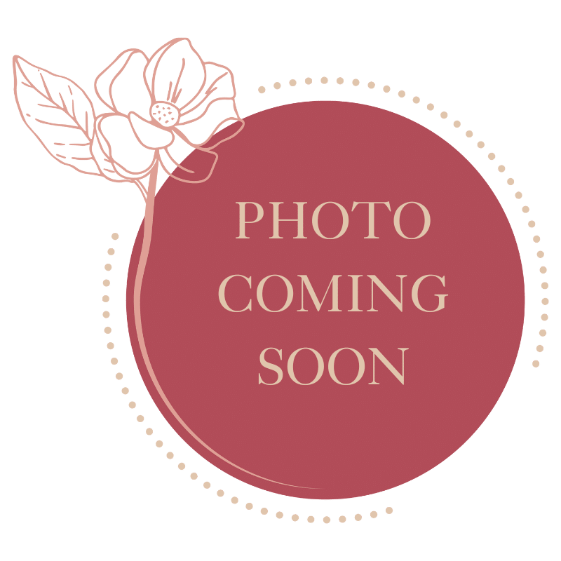 Photo coming soon placeholder graphic with magnolia flower illustration.