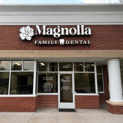 Exterior photo of Magnolia Family Dental, representing trusted dentists